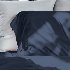 Jogo de Cama 3 Peças Percal 600 Fios #azulpetróleo