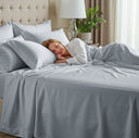 Jogo de Cama 4 Peças Percal 600 Fios #cinzaclaro