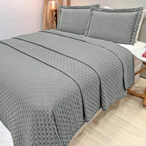 Cobre-Leito Percal 400 Fios #cinza