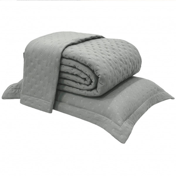 Cobre-Leito Percal 400 Fios #cinza