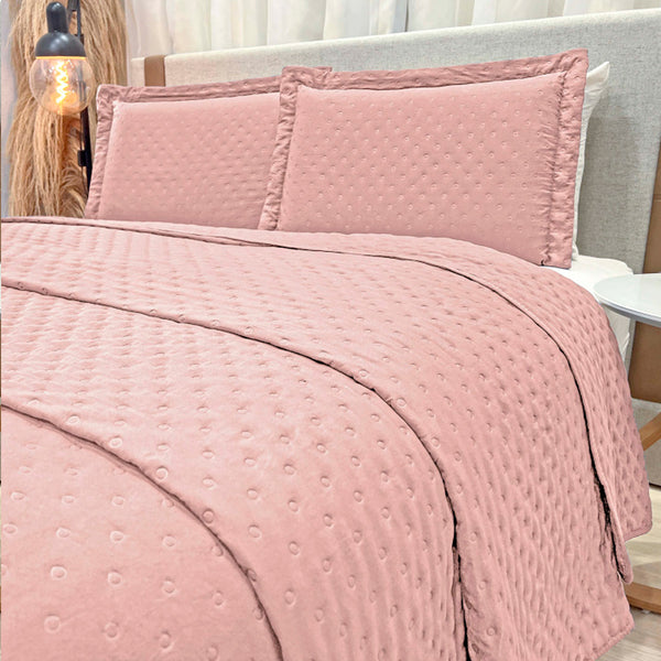 Cobre-Leito Percal 400 Fios #rosa