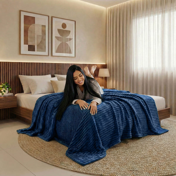Cobertor Luster Soft Touch #azulpetróleo