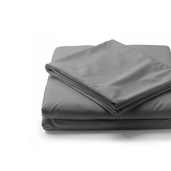Jogo de Cama 4 Peças Percal 400 Fios #cinza