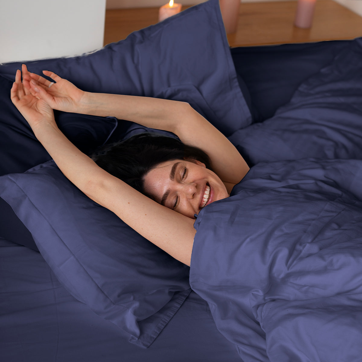 Jogo de Cama 4 Peças Toque de Pluma #azulpetróleo