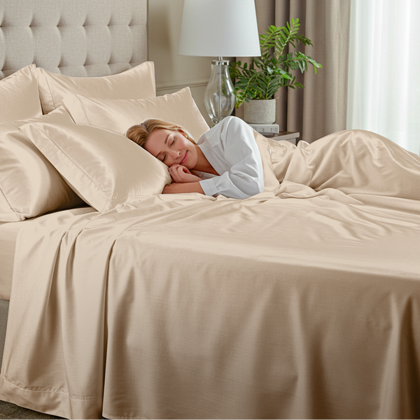 Jogo de Cama 4 Peças Percal 600 Fios #woodpearl