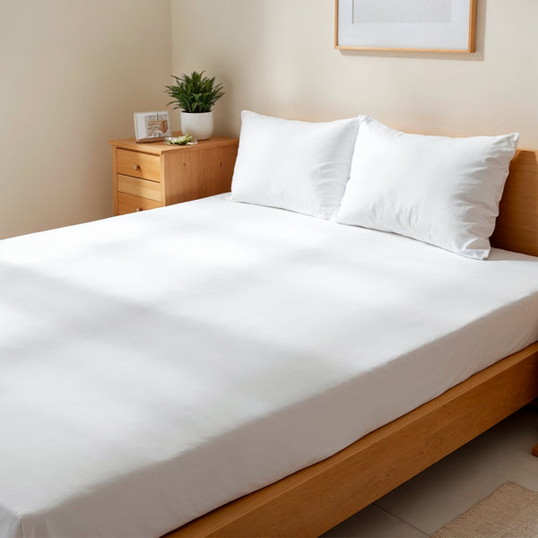 Jogo de Cama 4 Peças Percal 400 Fios #branco
