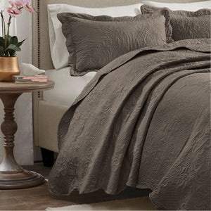 Cobre-Leito Percal 400 Fios #cinza