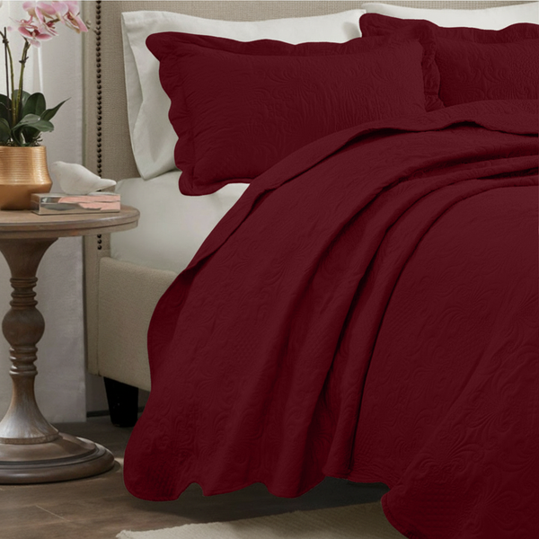 Cobre-Leito Percal 400 Fios #vermelho