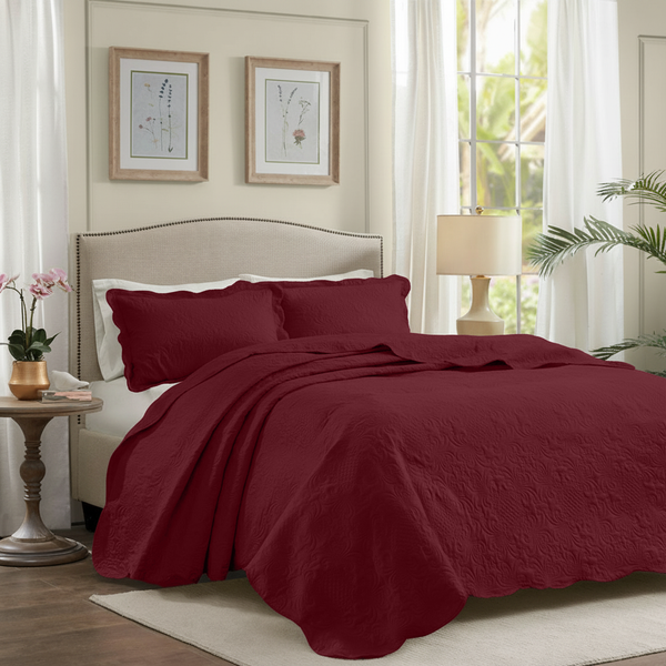 Cobre-Leito Percal 400 Fios #vermelho