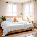 Jogo de Cama 3 Peças Bambu 600 Fios #branco