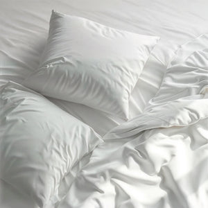 Jogo de Cama 4 Peças Bambu 600 Fios #branco
