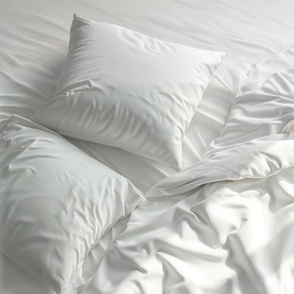 Jogo de Cama 3 Peças Bambu 600 Fios #branco