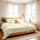 Jogo de Cama 3 Peças Bambu 600 Fios #marfim